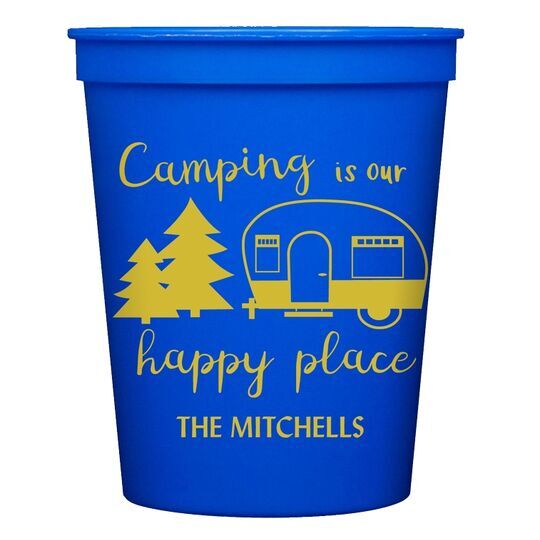Camping Is Our Happy Place Stadium Cups